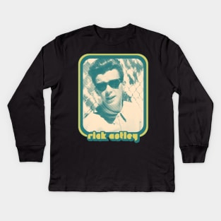 Rick Astley / Retro Aesthetic Tribute Design Kids Long Sleeve T-Shirt